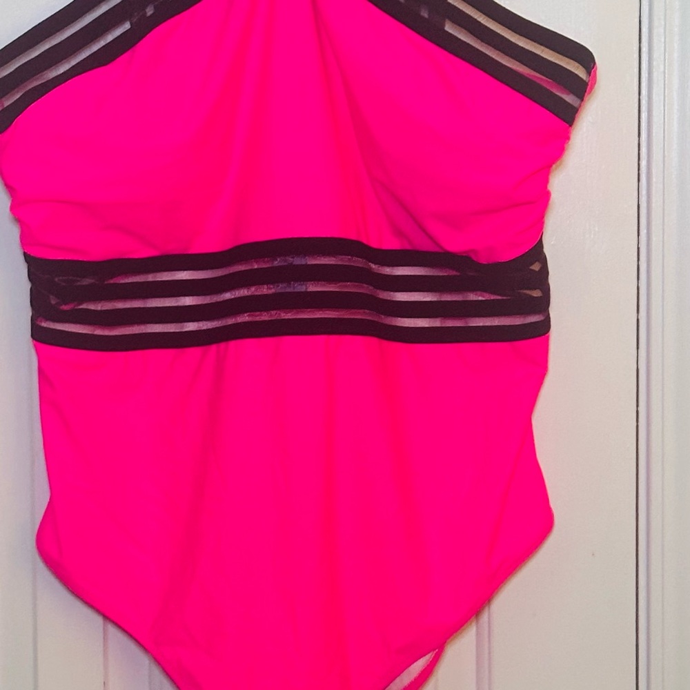 Women’s Plus Size Pink One Piece Swimsuit